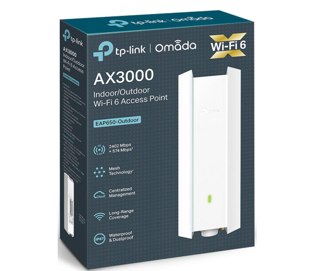 TP-Link EAP650-Outdoor (802.11a/b/g/n/ac/ax 3000Mb/s) PoE/PoE+ - 1137570 - zdjęcie 4